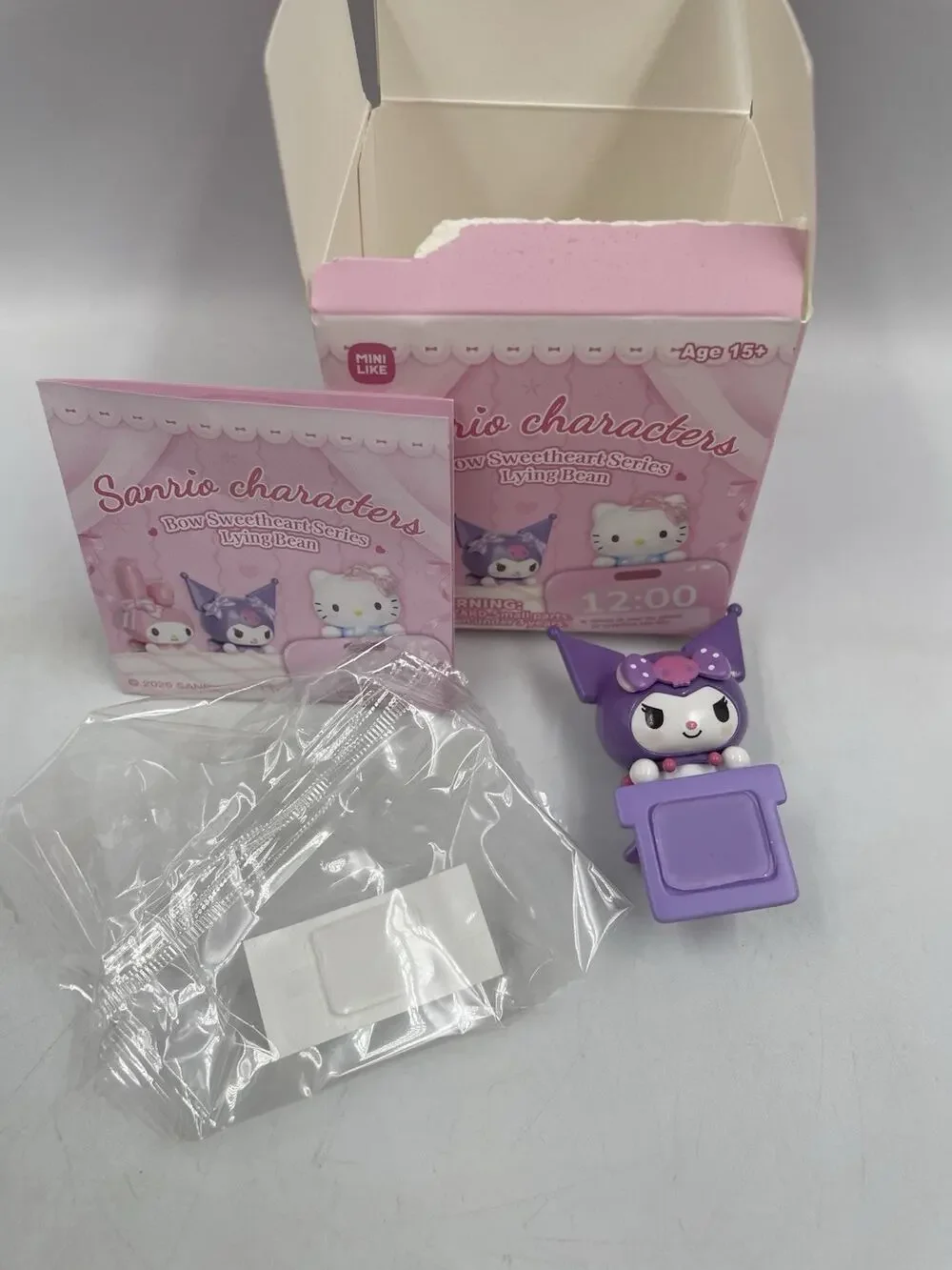 Sanrio Characters Bow Sweetheart Series Lying Bean Confirmed - Kuromi